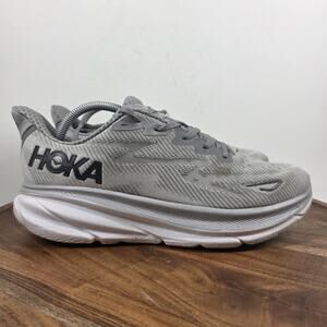 Hoka One One Clifton 9 Harbor Mist Mens Gray Size 10 Running Shoes 1132210 HMBC